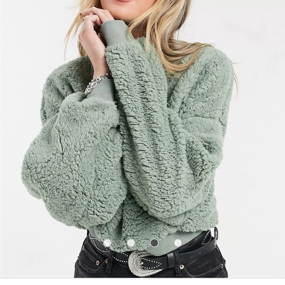 COTTON ON: balloon sleeve teddy crew neck sweatshirt - Picture 3 of 6